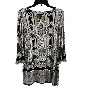 Alfani womens colorful long sleeve top